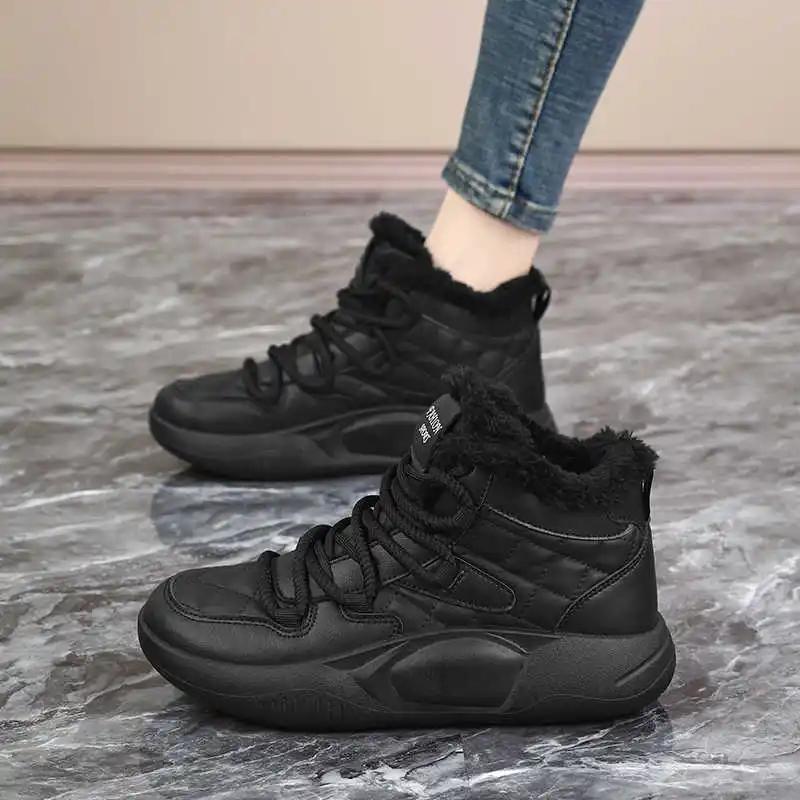 Fashion Snow Boots Non-slip Brand Sneakers For Women Casual Flat Shoes Womens Luxury Women's Moccasins Sport High Quality In Offers