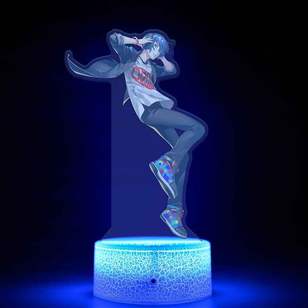 Kawaii Night Light for Acrylic Game Cartoon Periphery Figure Monochrome Light Remote Control 16 Color Night Light Children Gift