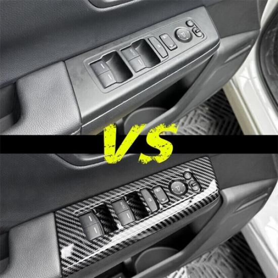 Carbon Fiber 4X Window Lift Switch Panel Cover Trim For Honda CR-V CRV 2023 2024