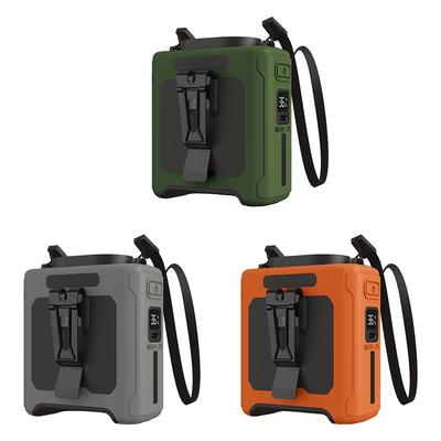 Portable Waist Fan LED Lighting Outdoor Neck Fan Brushless Motor Belt Personal Cooling Fan for Outdoor Camping Office Travel