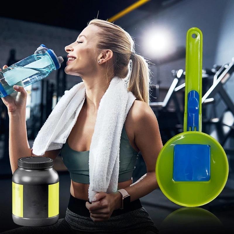 Material Mess-Free Protein Powder Scoop - Sliding Funnel For Milk & Supplements Kitchen Gadget For All Occasions Measuring Spoon