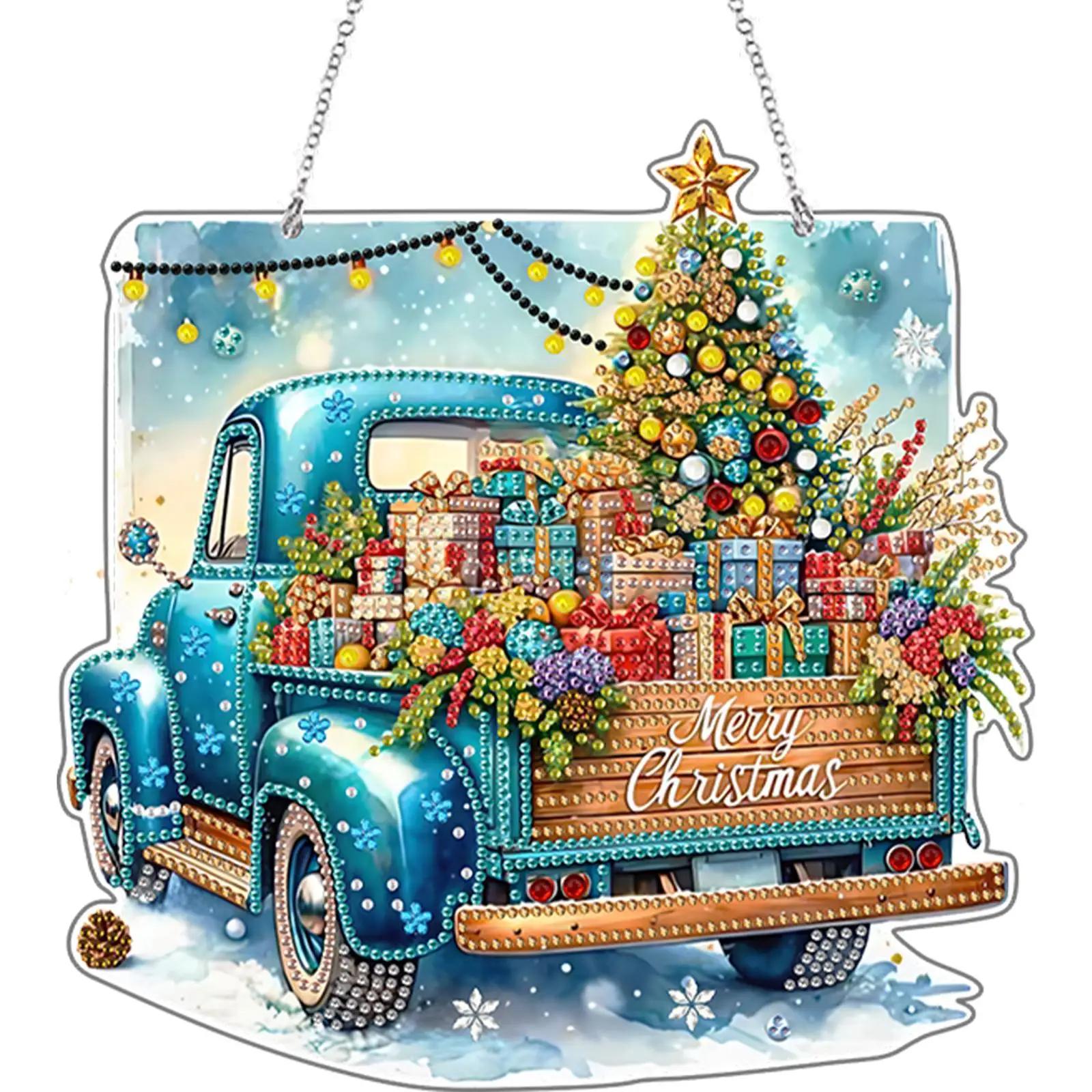 

2D Flat DIY Acrylic Rhinestone Diamond Art Window Pendants Diamond Painting Set Diamond Art Pendant Home Wall Decoration Crafts