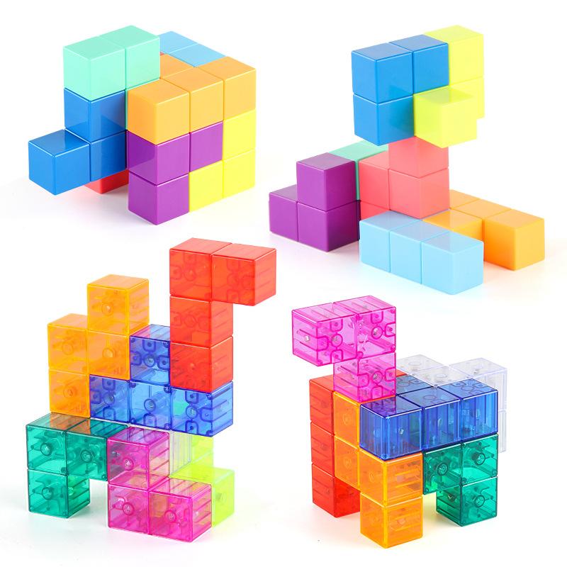 Yongjun Magnetic Rubik'S Cube Building Block Soma Cube Children'S Magnetic Block Assembly Luban Science And Education Educational Toys