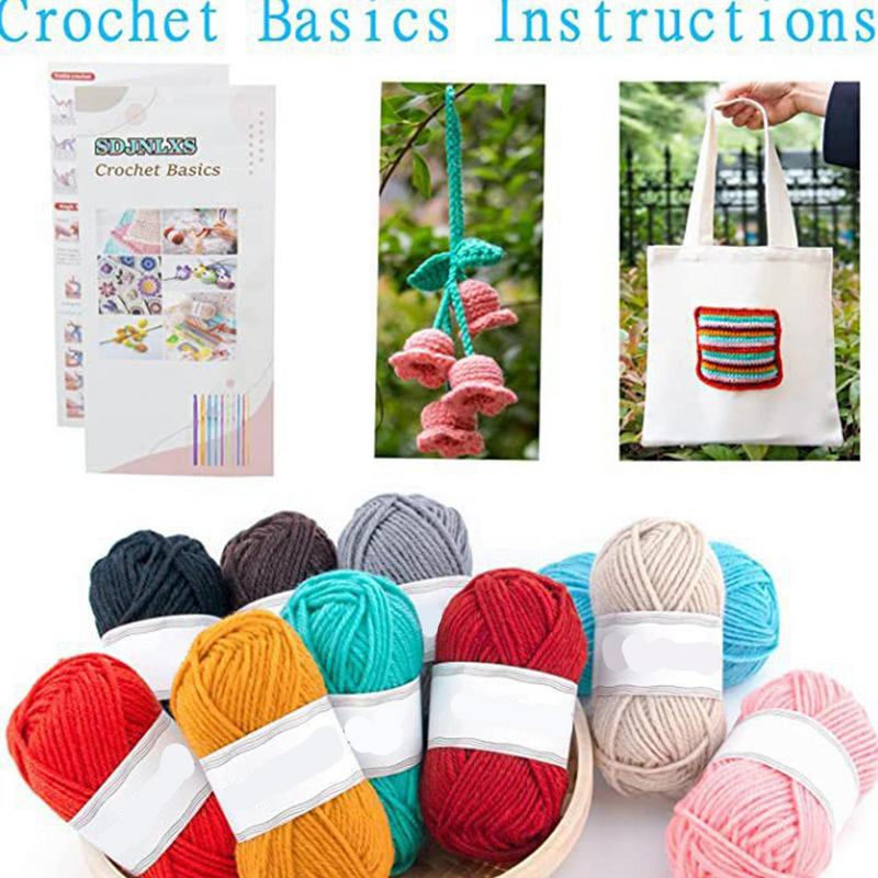 Beginner Crochet Kit For Adults Learn To Crochet Set 96X Crochet Tools Arts Crafts Crochet Hook Set Crocheting Kit For Beginners
