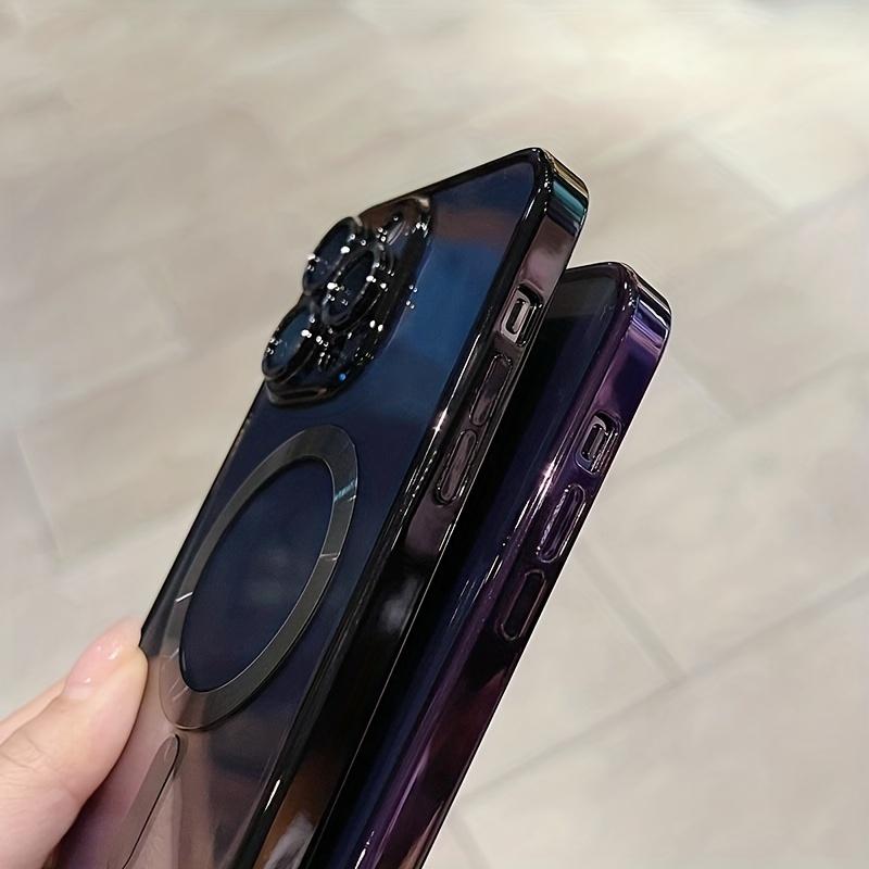 Gjennomsiktig galvanisert magnetisk deksel til iPhone 16 Pro Max 16 Plus 14 13 12 11 15 Pro Max For Magsafe trådløs lading telefondeksel