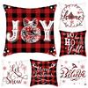 New Temu Christmas Pillow Printed Linen Sofa Cushion Home Pillow Cover