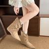 Fashion Flats Women's Boots Pointed Toe Designer Mid Calf Shoes Winter 2025 Fad Chelsea Boots New Trend Gladiator Walking Mujer Botas