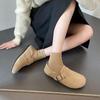 Women's Plus Size Birkenstock 2026 Suede Slip-on Flats - Retro Casual, Closed-Toe for Spring & Autumn