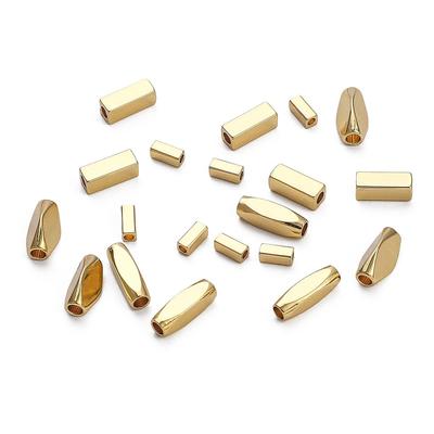 10pcs Copper Rectangle Tube Space Beads Charm for Bracelet Necklace Earring DIY Jewelry Making