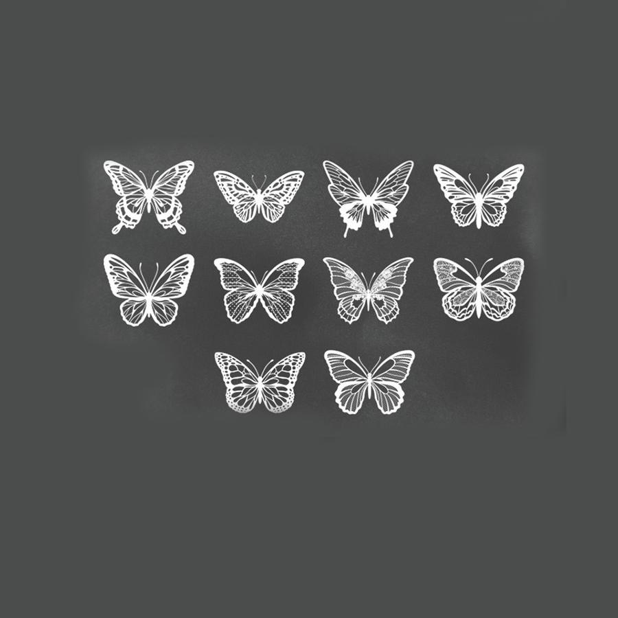 20pcs Bright Sticker Butterfly DIY Wedding Cake Topper Cake Topper For Wedding Birthday Party Cake Decoration 20pcs