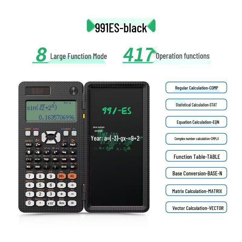 Scientific Calculator with Handwriting Pad for Advanced Studies and Exams