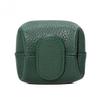 Soft Lychee Pattern Coin Purse Multifunctional Solid Color Short Small Wallet Square Snap Button Mini Cowhide Wallet Travel