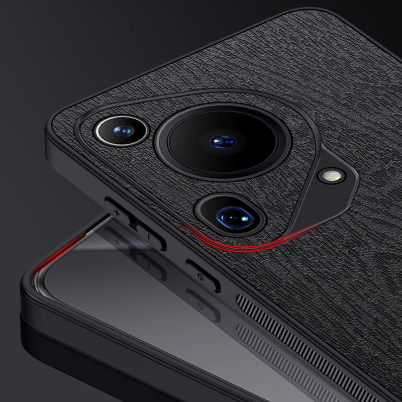 For Huawei Pura 70 Ultra Cases Wood Texture PU+PC+TPU Phone Cover