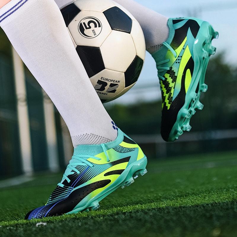 Professional Long Spikes Football Field Cleats Men Women Trend Pink Soccer Shoes Society Man Trainers Futsal Sneakers Size 33-46