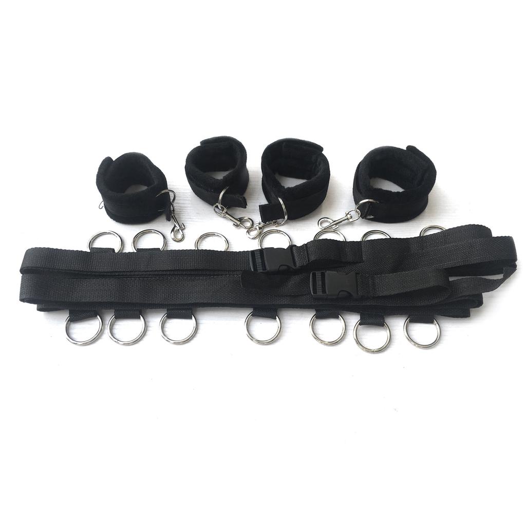 Couple Restraint Bed Straps  Handcuff Bondage Gear Adult Sex Bed Games Tool Kits SM Slave 18+ Sex Product Shop Free Blinder