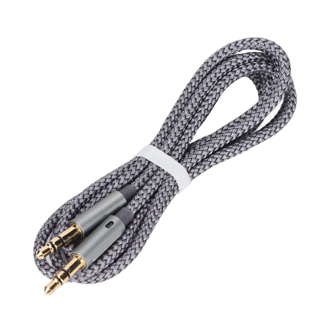 3.5mm Male To Male Cable Nylon Braid Stereo Extension Cord for 3.5mm Port Devices 1.2m 4ft