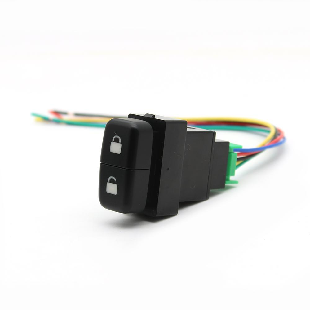 1Pcs RED LED Dual Key Switch Fog Light Daytime Running DRL Light Button For Mitsubishi Pajero V73 V93 Lancer Outlander ASX L200