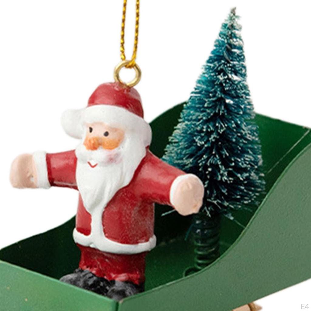 Praktická ozdoba saní Vánoční saně Auto Ruční práce Přívěsek na stromek pro Svatbu Krb