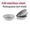 Baking Flat Bottom Round Edge Portuguese Egg Tart Mould