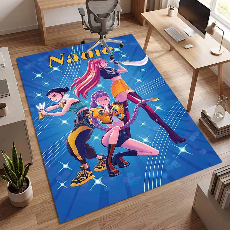 HUNTRIX (68) Personalized Name Office Carpet Stylish Decor for Living Room Bedroom Kitchen