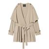 New European and American Style Simple and Versatile Vertical Short Trench Coat 2450316