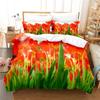 Tulip Quilt Cover 220x240 Duvet Cover Set Double bed 200x200cm 3D Flower King Bedding Sets Twin Size 3PCS 2PCS Single 140x210