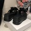 Fashion 8CM High Heels Slippers Women 2025 Summer New Thick-Soled Ladies High Platform Flower Beach Sandals Flip Flops Shoes