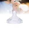 Food Grade Silicone Baby Bottle Nipple Wide Neck Clear Medium
