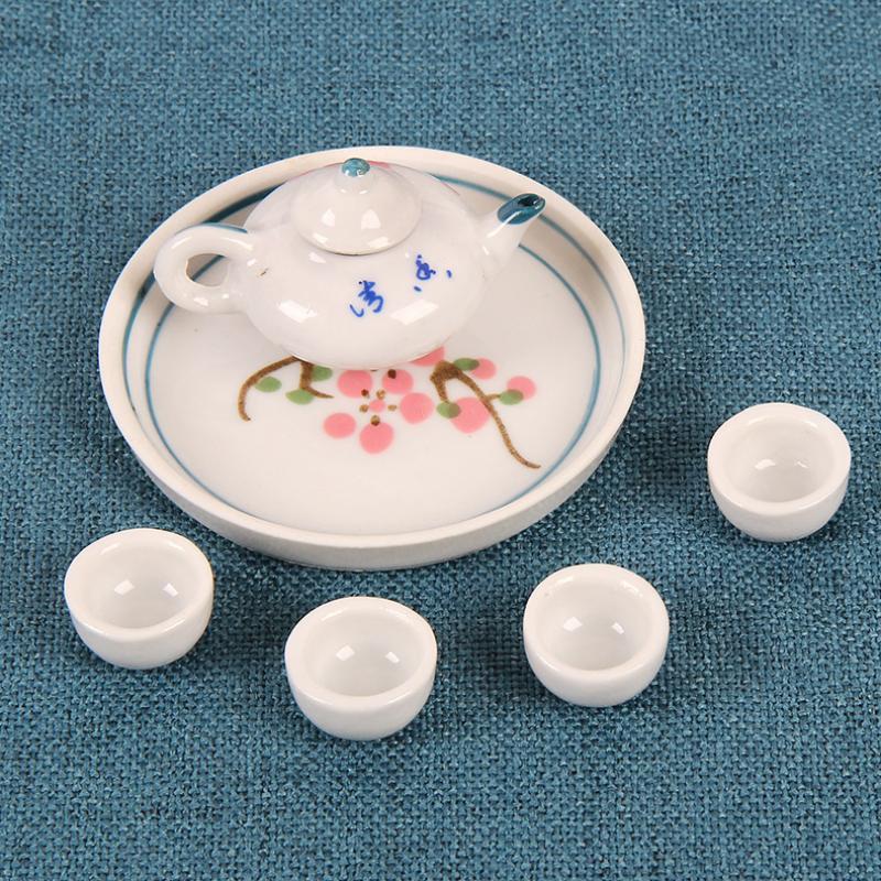 Cute Light Blue Elephant Ceramic Tea Set With 3 Small Cups Serving Tray Perfect For Afternoon Tea Kids Gift Home Decoration