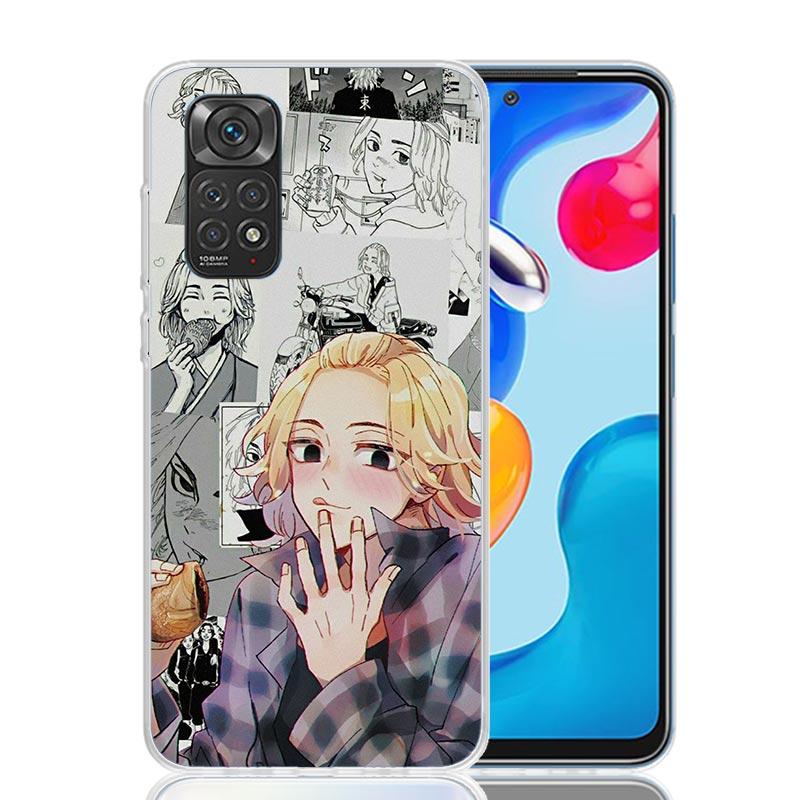Anime Tokyo Aevengers Phone Case For Xiaomi Redmi Note 15 14 13 12S 12 Pro Plus 11S 11E 11 11T 10S 10 Art Soft Pattern Cover Red