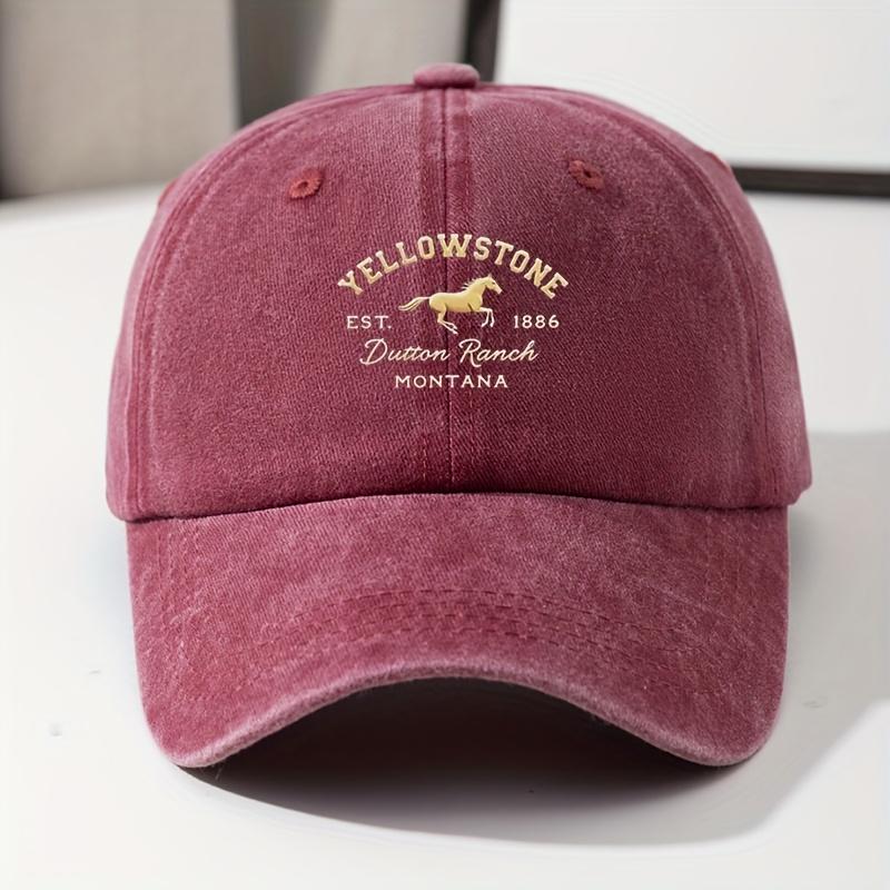 A Vintage Washed Baseball Cap with a Horse Print Adjustable And Made of HighQuality Material Suitable for Casual Wear