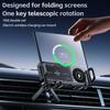 Dual Coil Fold Screen Car Fast Wireless Charger Stand For Samsung Galaxy Z Fold 6 5 4 S24 Ultra Xiaomi iPhone 16 15 14 Pro Max