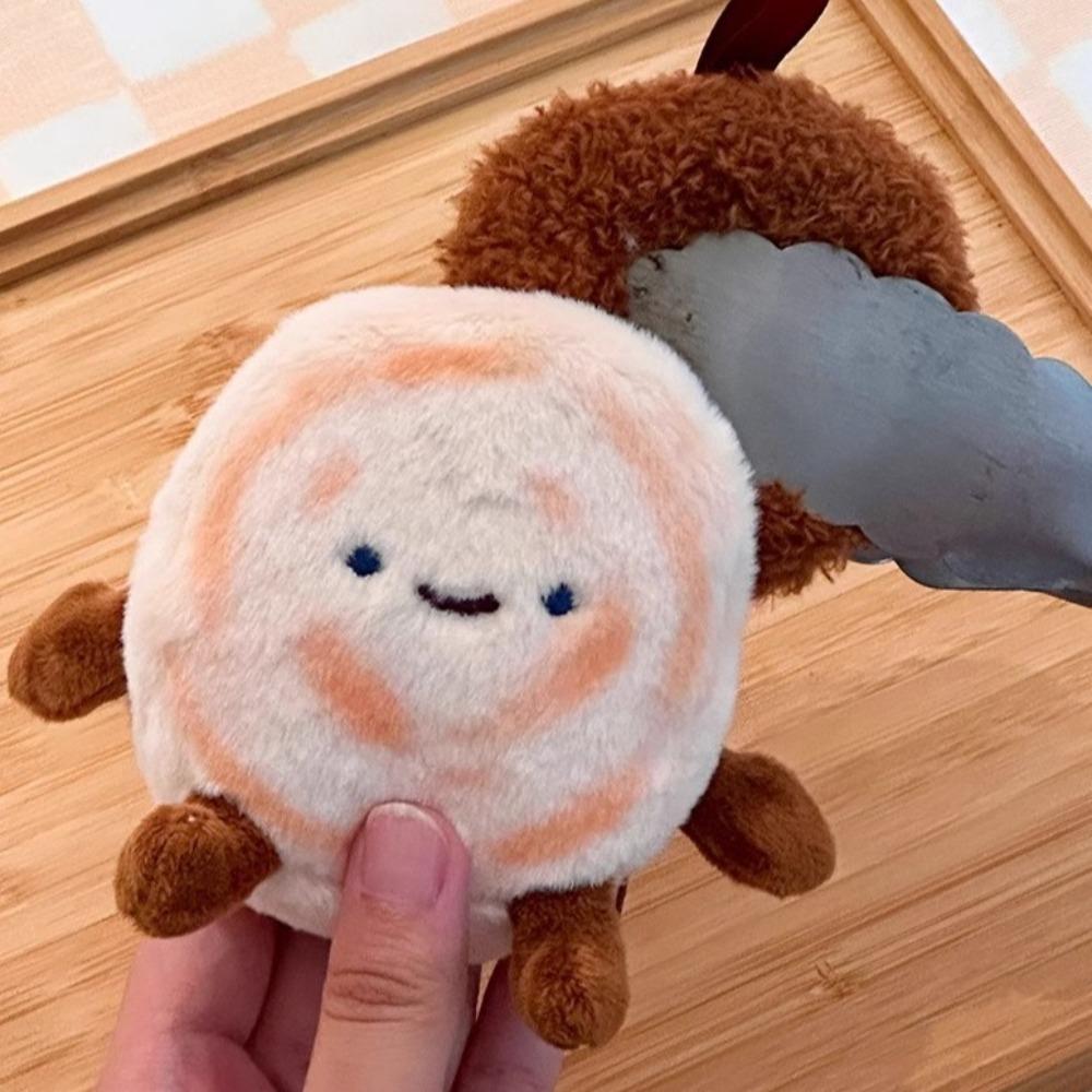 

Fluffy Rougamo Plush Toy Simulation Rougamo Chinese Roujiamo Bread Doll Birthday Gift 1pc