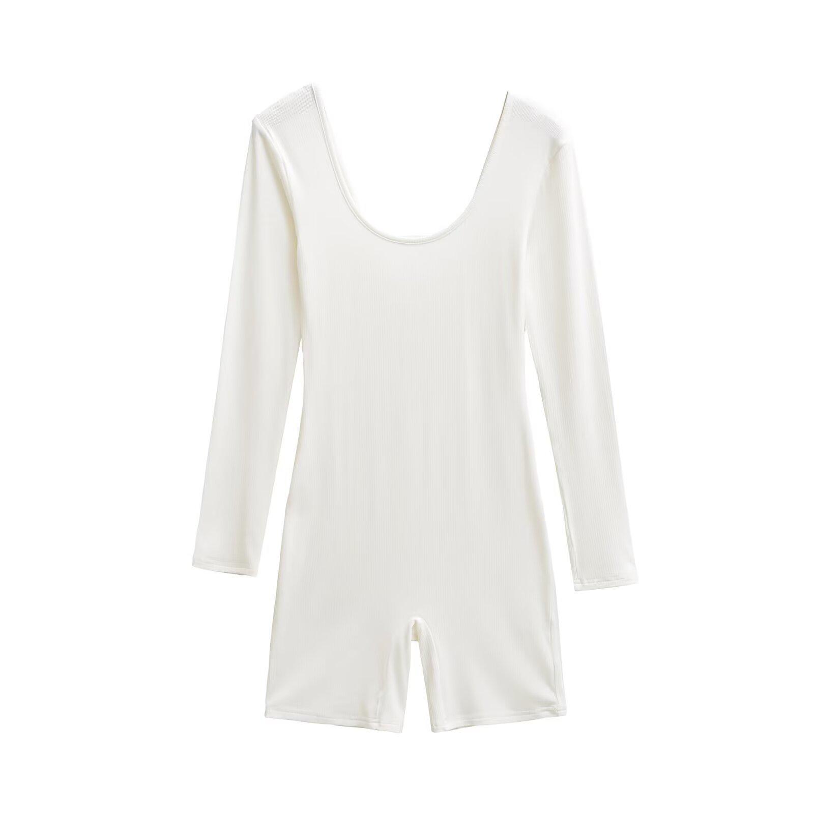 

2026 European Style Women s Long Sleeve Body Shaping Warm Bodysuit for Autumn/Winter Medium білий