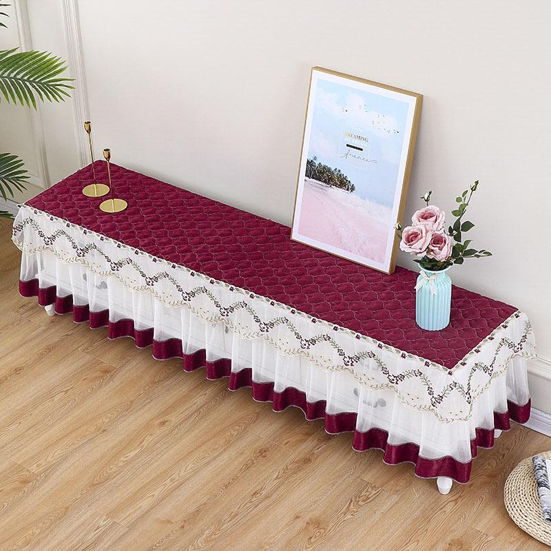 TV Cabinet Cover Double-layer Dust Cover New Lace Universal Cover Tablecloth Rectangular Living Room TV Cabinet Tablecloth
