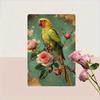 Vintage Metal Sign Green Parrot 20x30cm Retro Tin Plaque for Home Cafe Garden Decor