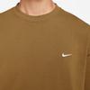 Nike Solid Color Badge Embroidered Crew Neck T-Shirt Men Tops Light-Brown DA0321-270