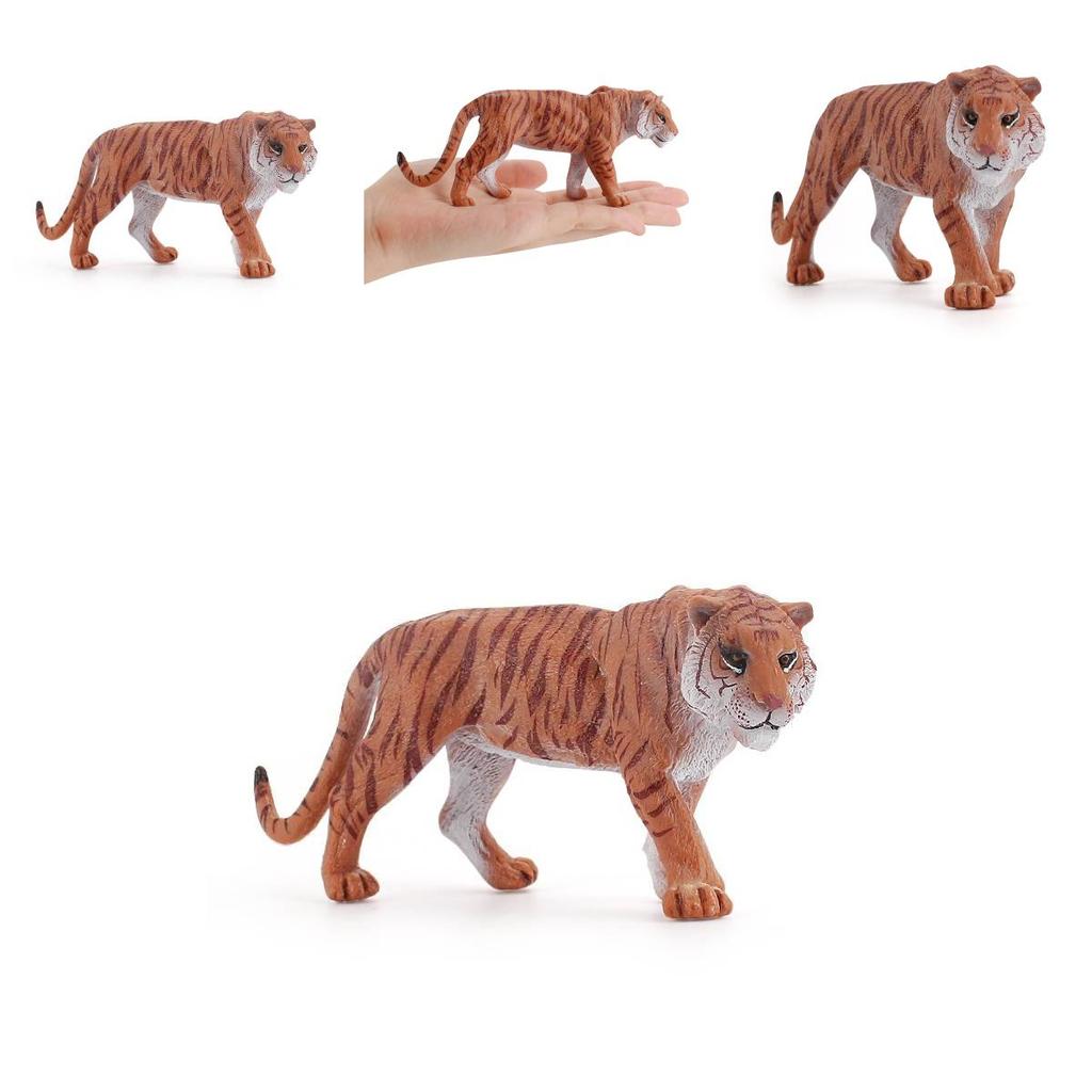 Forest Red Male Tiger Figurine With Realistic Design For Childrens Learning