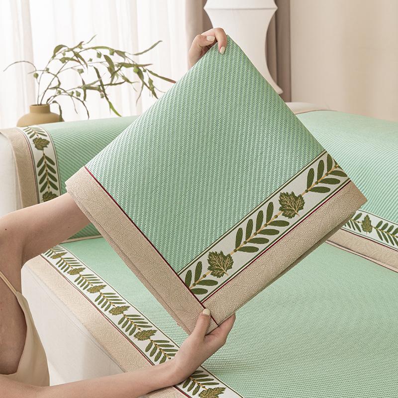 Argy Wormwood Rattan Mat Sofa Cushion Washed Ice Silk Non-Slip Summer Summer Summer Summer Summer Mat Sofa Cover Seat Cushion Ice Pad