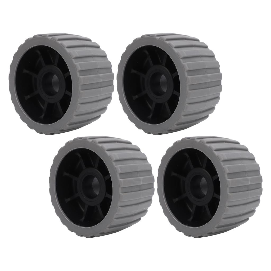 4 ks přívěsné kladky odolné vůči vysokým teplotám, polypropylenové žebrované kladky pro lodní přívěsy 125 x 73 x 30 mm