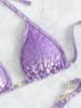 2025 Pearl Leopard Print Sexy Thong Swimsuit