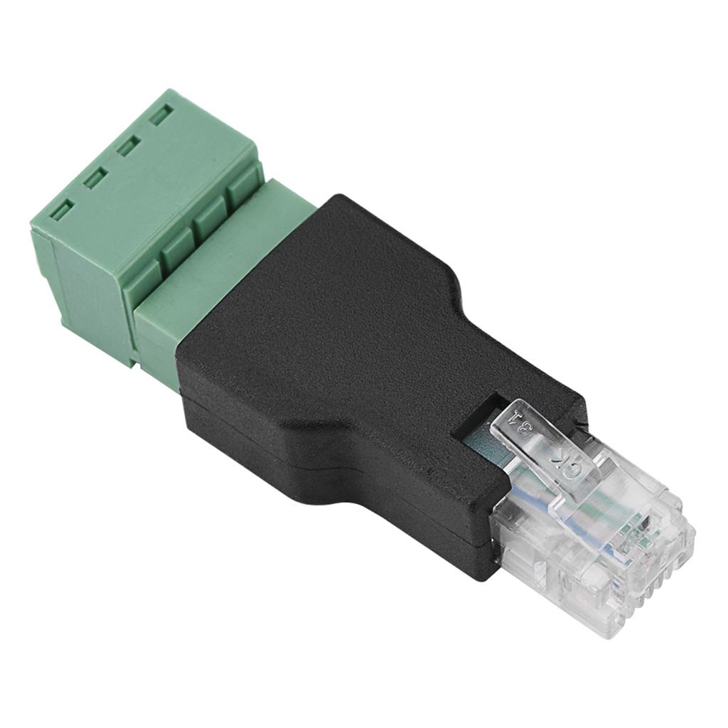 Ethernet Connector RJ11 6P4C Male To 4 Pin Screw Terminal Connector