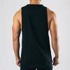 Muscleguys Summer Breathable Wide Shoulder Casual T-shirts Men's Sports Running Fitness Crew Neck Tank Tops