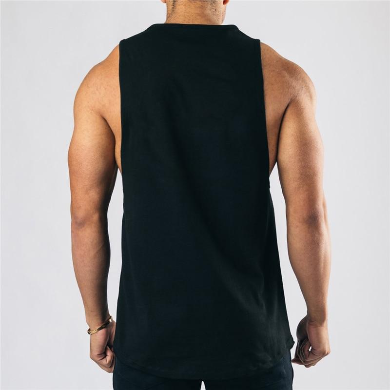 Muscleguys Summer Breathable Wide Shoulder Casual T-shirts Men's Sports Running Fitness Crew Neck Tank Tops