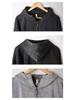 European Style 350g Cotton Hooded Distressed Zip-Up Cardigan - Unisex Trendy Jacket