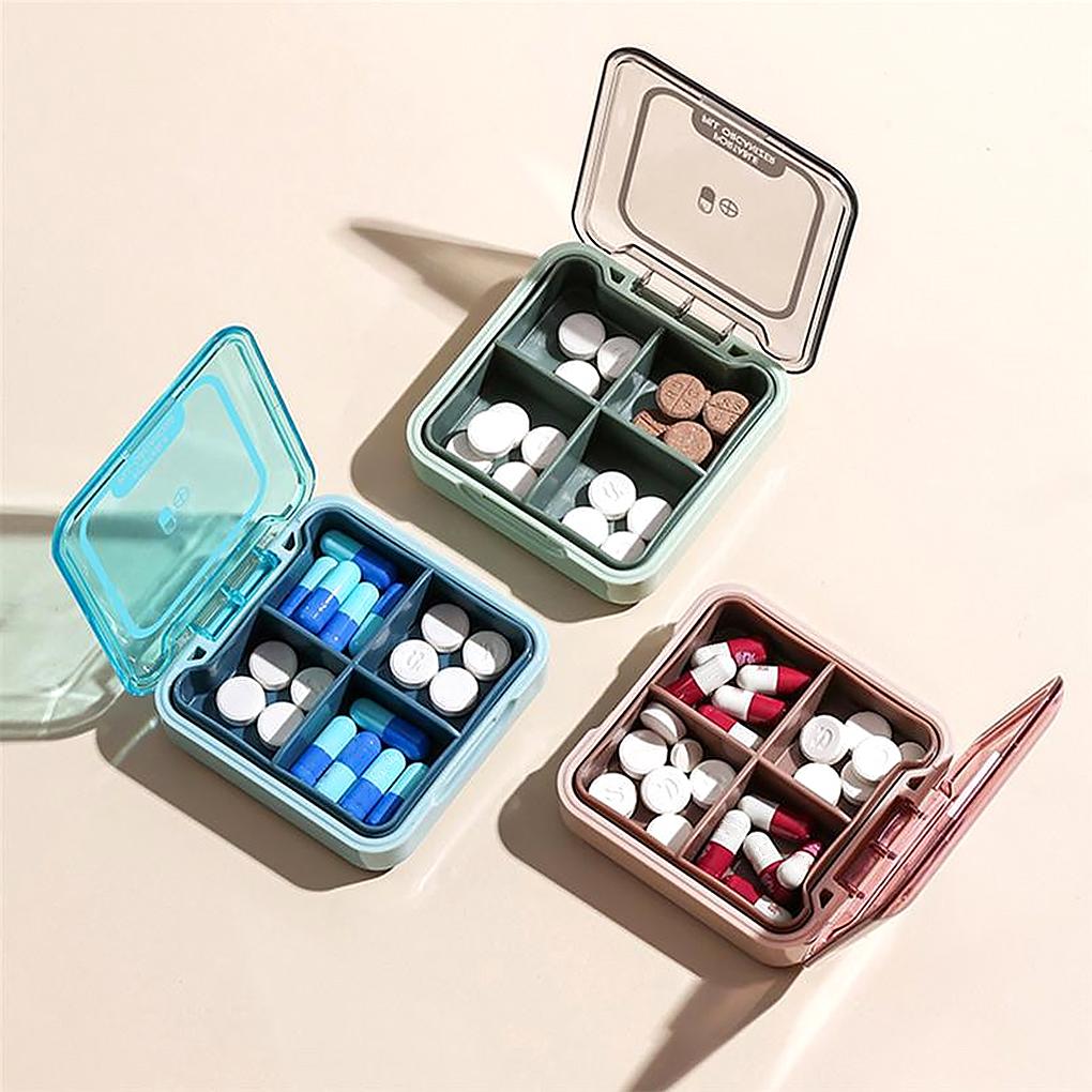 Pill Box Portable Tablet Container Moisture-proof Pills Dispenser Daily Travel Indoor Outdoor Organizer for Pocket