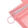 Pink Mesh Multi-Pocket Mini Makeup Bag Swimming Bag Portable Travel Storage Bag Portable Bath Bag Beach Bag One Pack