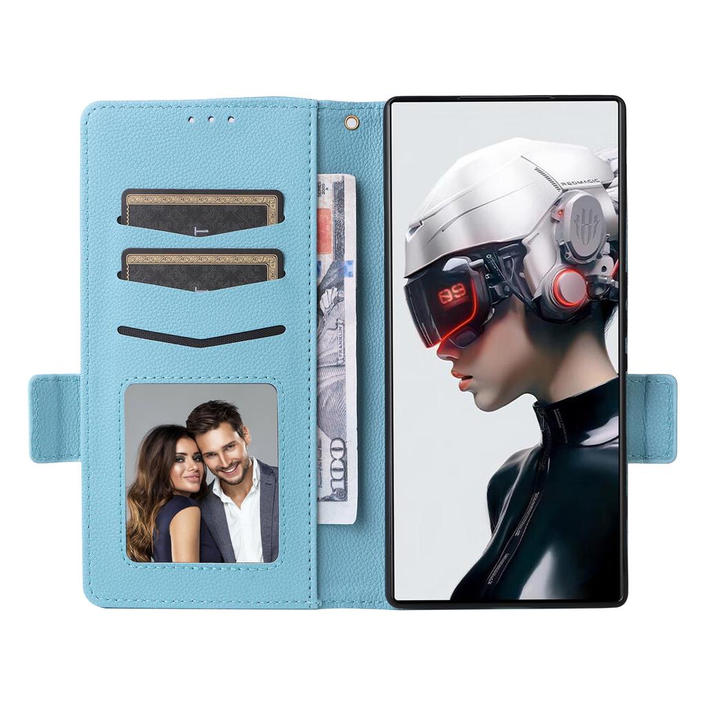 For ZTE nubia Red Magic 9 Pro 5G/9 Pro+ 5G Phone Folio Case Litchi Texture Wallet Cover