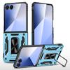 Applicable to Samsung Z Flip 1 mobile phone case metal ring bracket zflip1 folding anti-drop  case