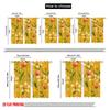 2pcs,2D plane printing Curtains Digital Printed Yellow Floral Harmony Versatile 100% Polyester (without rod) Decorations Outdoor
